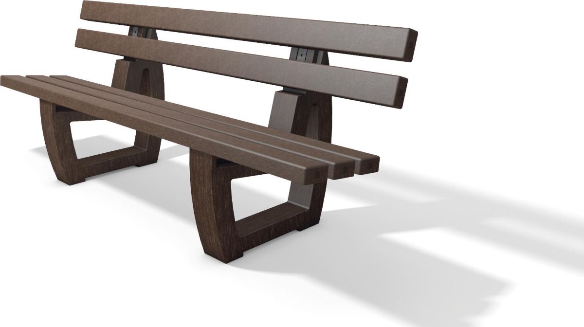 Parkbank aus hanit® Altplastik-Kunststoff
